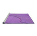 Sideview of Machine Washable Transitional Purple Rug, wshpat2842pur