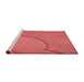 Sideview of Machine Washable Transitional Red Rug, wshpat2842rd