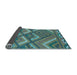 Thickness of Patterned Deep-Sea Green Rug, pat2843lblu