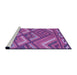 Sideview of Machine Washable Transitional Dark Magenta Purple Rug, wshpat2843pur