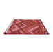 Sideview of Machine Washable Transitional Red Rug, wshpat2843rd