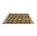 Sideview of Machine Washable Transitional Golden Gold Rug, wshpat2844brn