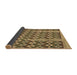 Thickness of Patterned Golden Gold Rug, pat2844brn