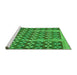 Sideview of Machine Washable Transitional Green Rug, wshpat2844grn