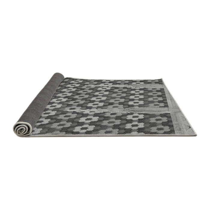 Thickness of Patterned Dark Gray Rug, pat2844gry