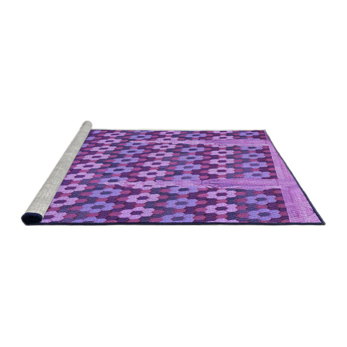 Sideview of Machine Washable Transitional Purple Rug, wshpat2844pur