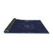 Thickness of Patterned Deep Periwinkle Purple Rug, pat2845blu