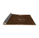 Thickness of Patterned Saddle Brown Rug, pat2845org