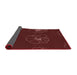 Thickness of Patterned Fire Brick Red Rug, pat2845rd