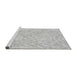 Sideview of Machine Washable Transitional Dark Gray Rug, wshpat2846gry