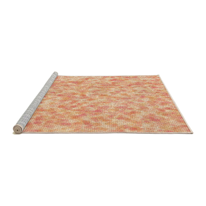 Sideview of Machine Washable Transitional Yellow Rug, wshpat2846org