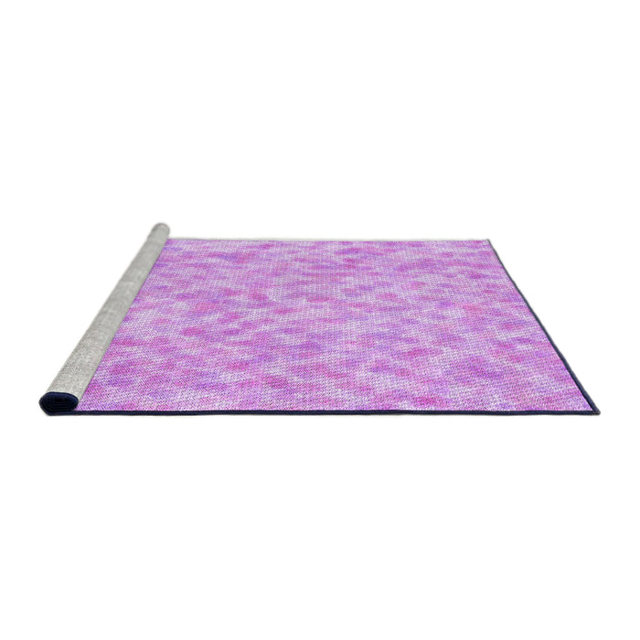 Sideview of Machine Washable Transitional Blossom Pink Rug, wshpat2846pur