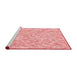 Sideview of Machine Washable Transitional Pink Rug, wshpat2846rd