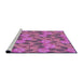 Sideview of Machine Washable Transitional Magenta Pink Rug, wshpat2847pur