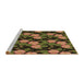 Sideview of Machine Washable Transitional Bakers Brown Rug, wshpat2848brn