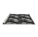 Sideview of Machine Washable Transitional Charcoal Black Rug, wshpat2848gry
