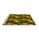 Sideview of Machine Washable Transitional Pistachio Green Rug, wshpat2848yw