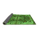 Thickness of Patterned Green Rug, pat2849grn