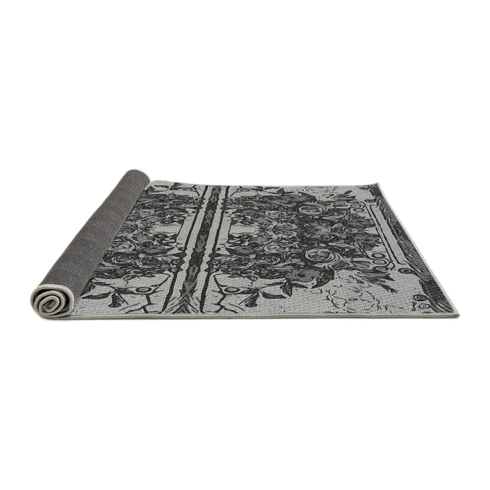 Thickness of Patterned Dark Gray Rug, pat2849gry