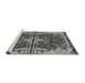 Sideview of Machine Washable Transitional Dark Gray Rug, wshpat2849gry