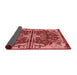 Thickness of Patterned Tomato Red Rug, pat2849rd