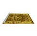 Sideview of Machine Washable Transitional Red Brown Rug, wshpat2849yw