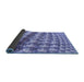 Thickness of Patterned Slate Blue Rug, pat285blu