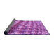 Thickness of Patterned Violet Purple Rug, pat285pur