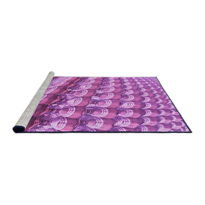 Sideview of Machine Washable Transitional Violet Purple Rug, wshpat285pur
