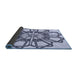 Thickness of Patterned Lavender Blue Rug, pat2850blu