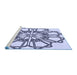 Sideview of Machine Washable Transitional Lavender Blue Rug, wshpat2850blu