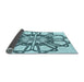 Thickness of Patterned Electric Blue Rug, pat2850lblu