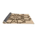 Thickness of Patterned Sienna Brown Rug, pat2850org