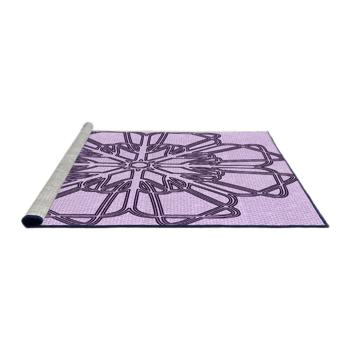 Sideview of Machine Washable Transitional French Lilac Purple Rug, wshpat2850pur