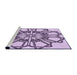 Sideview of Machine Washable Transitional French Lilac Purple Rug, wshpat2850pur