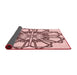 Thickness of Patterned Light Rose Pink Rug, pat2850rd