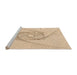 Sideview of Machine Washable Transitional Brown Sand Brown Rug, wshpat2851org