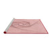 Sideview of Machine Washable Transitional Pastel Red Pink Rug, wshpat2851rd