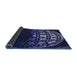 Thickness of Patterned Night Blue Rug, pat2852blu