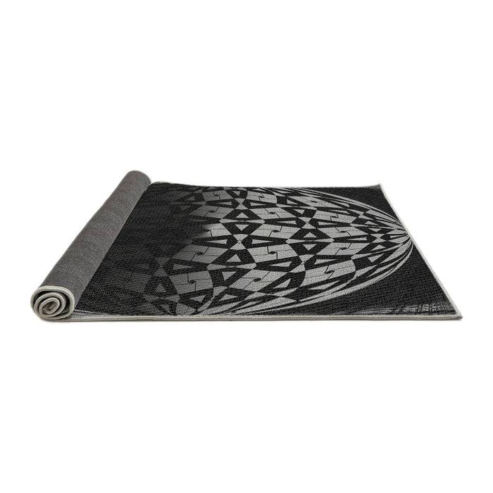 Thickness of Patterned Midnight Gray Rug, pat2852gry