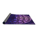 Thickness of Patterned Dark Orchid Purple Rug, pat2852pur