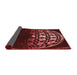 Thickness of Patterned Cherry Red Rug, pat2852rd