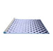 Sideview of Machine Washable Transitional Lavender Blue Rug, wshpat2853blu