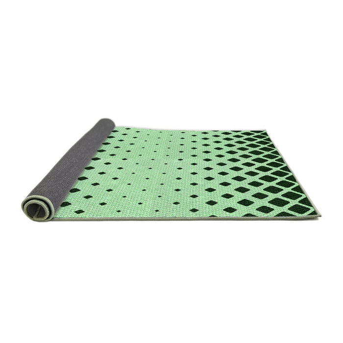 Thickness of Patterned Mint Green Rug, pat2853grn