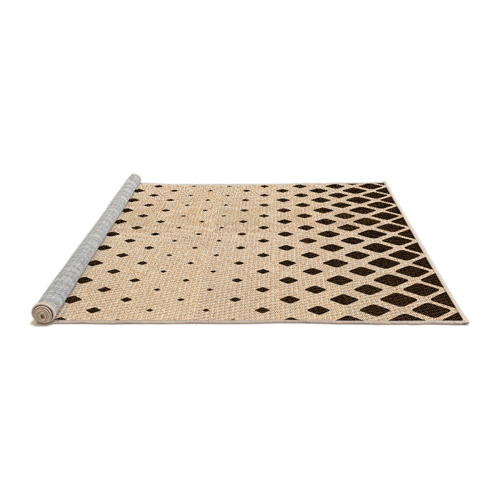 Sideview of Machine Washable Transitional Sienna Brown Rug, wshpat2853org