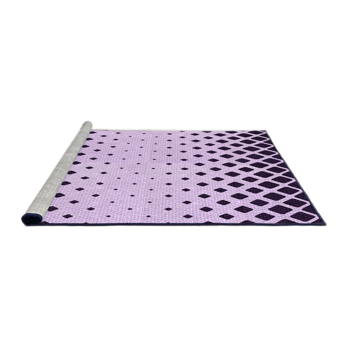 Sideview of Machine Washable Transitional Bright Grape Purple Rug, wshpat2853pur