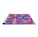 Sideview of Machine Washable Transitional Lilac Purple Rug, wshpat2854pur