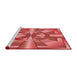 Sideview of Machine Washable Transitional Red Rug, wshpat2854rd