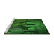 Sideview of Machine Washable Transitional Dark Forest Green Rug, wshpat2855grn