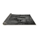 Thickness of Patterned Charcoal Black Rug, pat2855gry